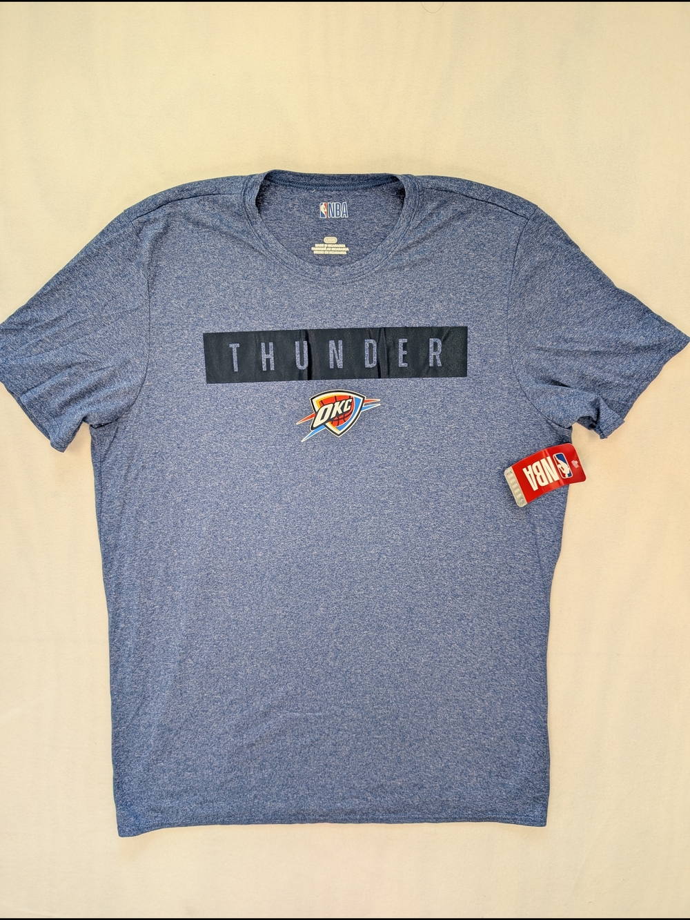 NBA Oklahoma City Thunder Blue Heather Short Sleeve Tee